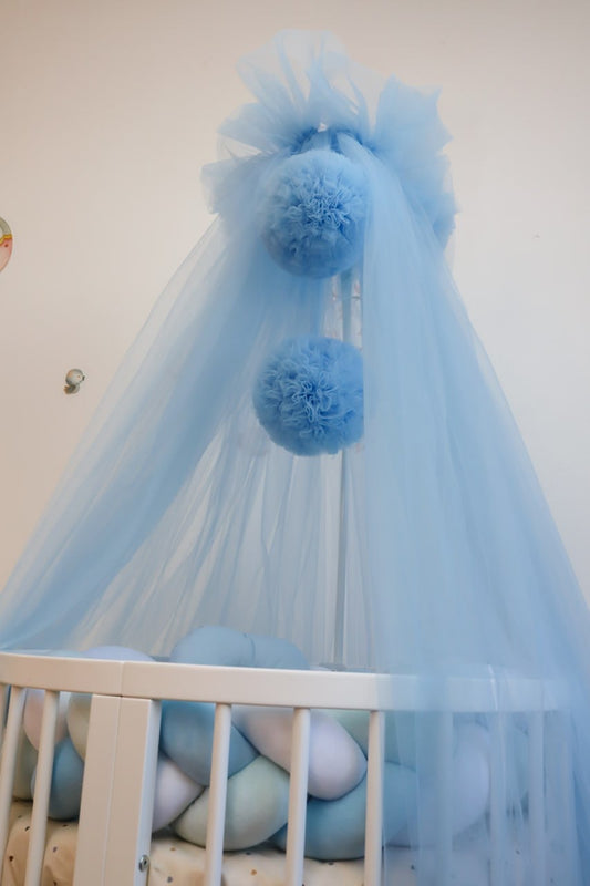 Baldacchino blu - 10 m / Baldacchino per neonato / Baldacchino per culla