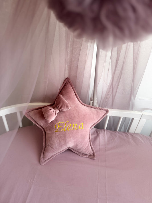Cuscino personalizzato con nome/stella