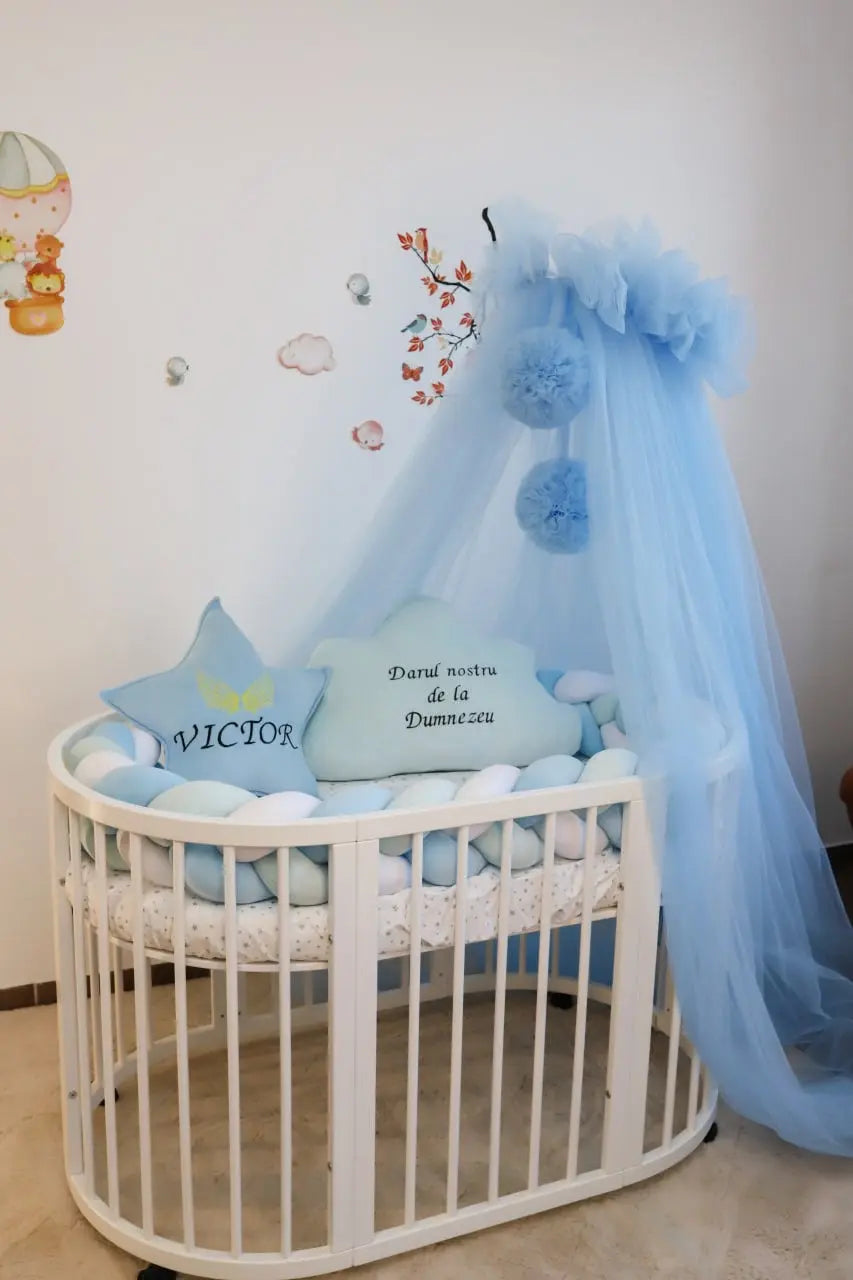 Pernuța nouras Darul nostru de la Dumnezeu, 60 cm , Verde Tiffani din velur moale Meriess