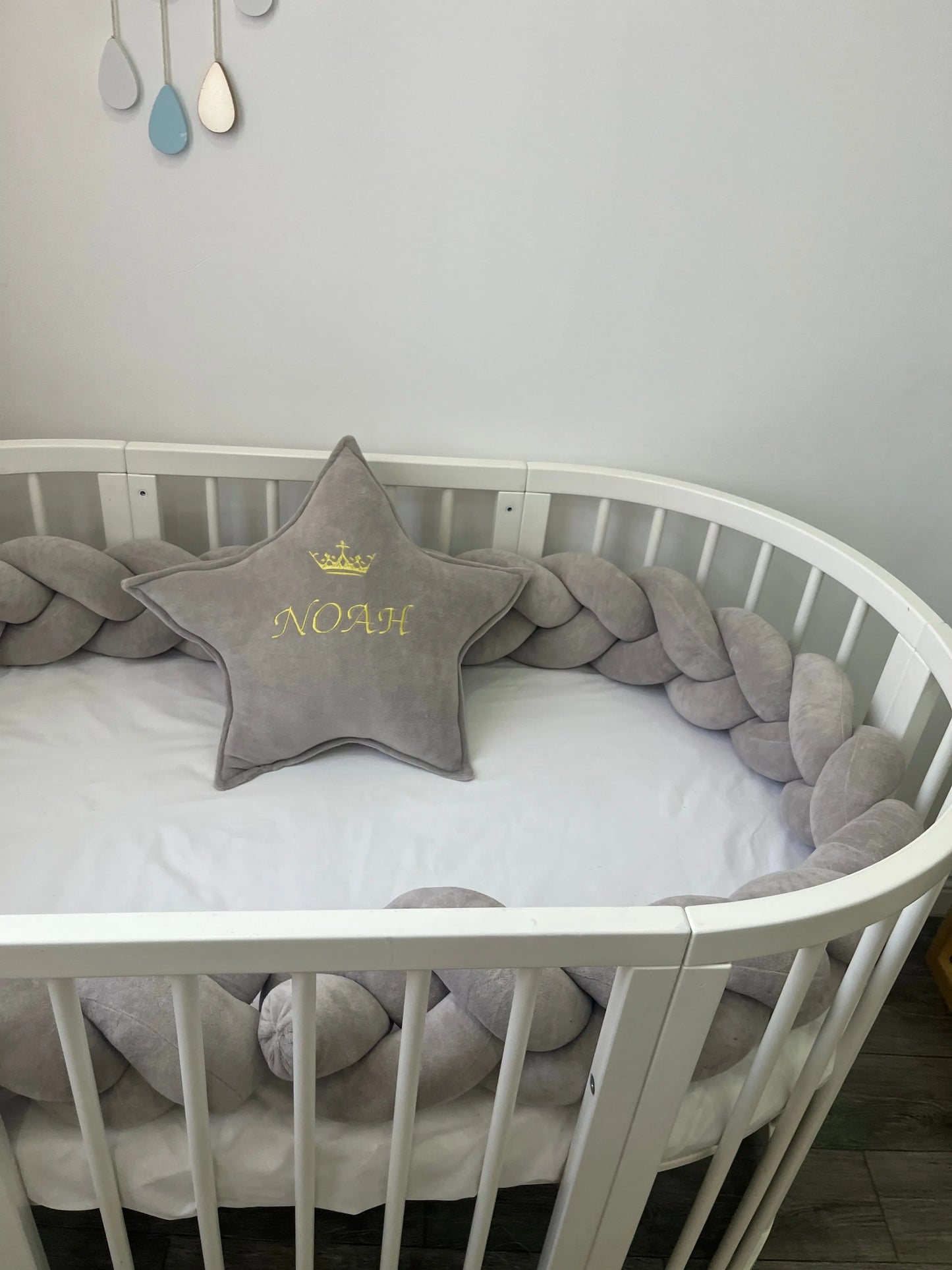 Pernuta steluța personalizată gri Meriess