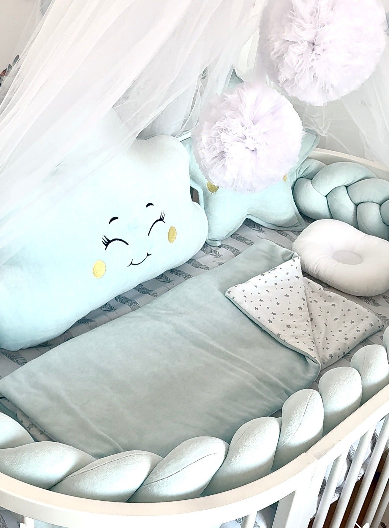 Păturică plăpumioară personalizabilă- Verde mentă