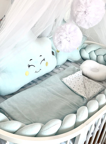 Păturică plăpumioară personalizabilă- Verde mentă