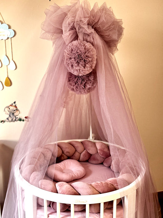 Set Accesorii Pătuț – Roz Plămâniu | Ediție Limitată