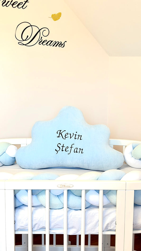 Norișor albastru personalizat cu numele bebelușului