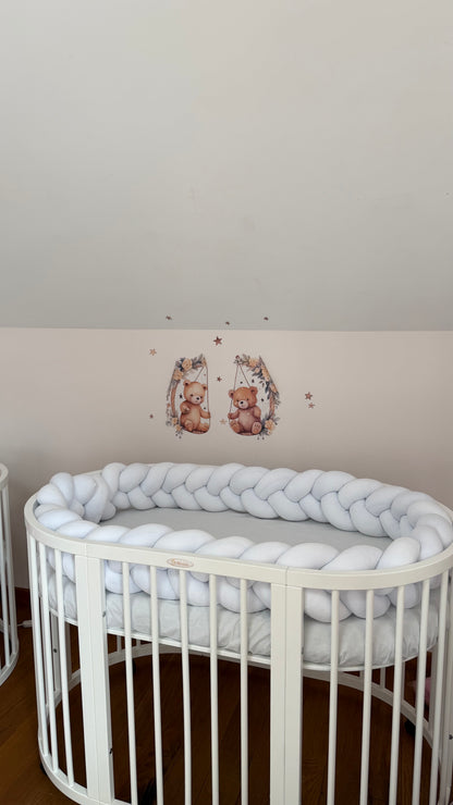 Protecție împletită moale pătuț bebe 350 cm