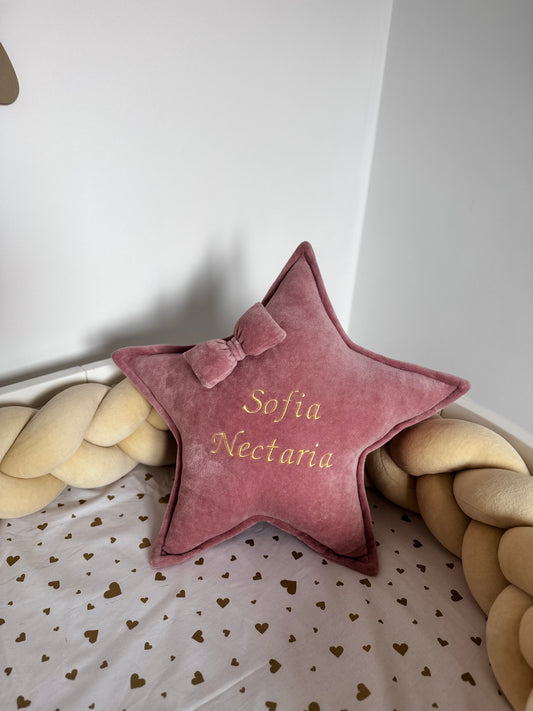 Cuscino rosa antico personalizzato